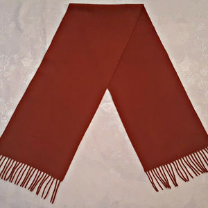 Guy Laroche Cashmere Scarf Brown Winter Ski Snow